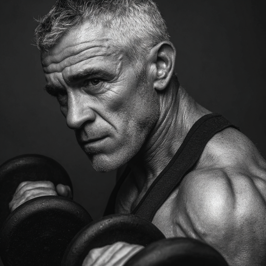 Чоловік під час тренування